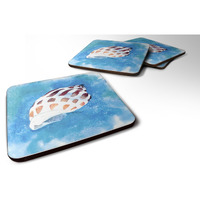 "Caroline's Treasures 8010FC Shells Foam Coasters (Set of 4), 3.5"" H x 3.5"" W, Multicolor"