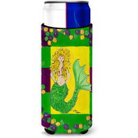 Mardi Gras Mermaid Ultra Beverage Insulators for slim cans 8036MUK