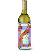 Shrimp and Crab Wine Bottle Beverage Insulator Beverage Insulator Hugger