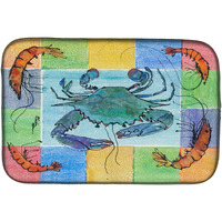 "Caroline's Treasures Crab Dish Drying Mat, 14 X 21, Multicolor"