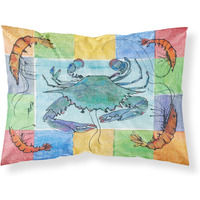 "Caroline's Treasures 8040PILLOWCASE Crab Moisture Wicking Fabric Standard Pillowcase, Large, Multicolor"