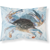 "Caroline's Treasures 8055PILLOWCASE Crab Moisture Wicking Fabric Standard Pillowcase, Large, Multicolor"