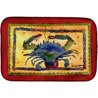 "Caroline's Treasures Crab Dish Drying Mat, 14"" x 21"", Multicolor"