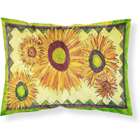 "Caroline's Treasures 8060PILLOWCASE Flower-Sunflower Moisture Wicking Fabric Standard Pillowcase, Large, Multicolor"