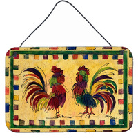 "Caroline's Treasures Rooster Indoor or Aluminum Metal Wall or Door Hanging Prints, 8 x 12"", Multicolor"