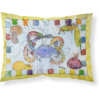 "Caroline's Treasures 8068PILLOWCASE Crab Moisture Wicking Fabric Standard Pillowcase, Large, Multicolor"