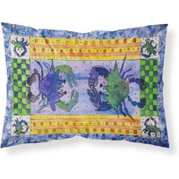 "Caroline's Treasures 8070PILLOWCASE Crab Moisture Wicking Fabric Standard Pillowcase, Large, Multicolor"