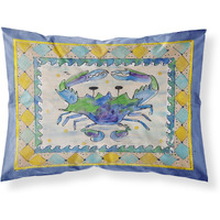 "Caroline's Treasures 8072PILLOWCASE Crab Moisture Wicking Fabric Standard Pillowcase, Large, Multicolor"