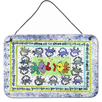 "Caroline's Treasures 8073DS812 Fish Kissing Fish Indoor or Aluminum Metal Wall or Door Hanging Prints, 8 x 12"", Multicolor"