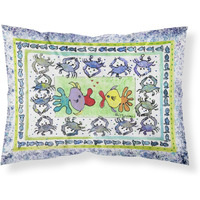"Caroline's Treasures 8073PILLOWCASE Kissing Fish Moisture Wicking Fabric Standard Pillowcase, Large, Multicolor"