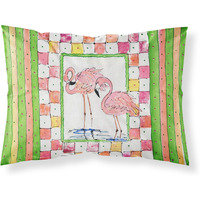 "Caroline's Treasures 8077PILLOWCASE Bird-Flamingo Moisture Wicking Fabric Standard Pillowcase, Large, Multicolor"