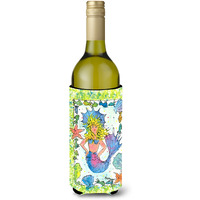 Blonde Funky Mermaid Wine Bottle Beverage Insulator Beverage Insulator Hugger