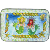 "Caroline's Treasures Mermaid Dish Drying Mat, 14"" x 21"", Multicolor"