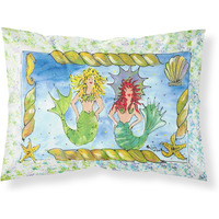 "Caroline's Treasures 8083PILLOWCASE Mermaid Moisture Wicking Fabric Standard Pillowcase, Large, Multicolor"