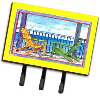 "Caroline's Treasures 8085TH68 Adirondack Chairs Yellow Leash or Key Holder, Large, Multicolor"