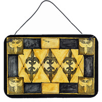"Caroline's Treasures Fleur De Lis Indoor or Aluminum Metal Wall or Door Hanging Prints, 8 x 12"", Multicolor"