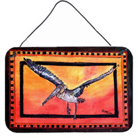 "Caroline's Treasures 8095DS812 Pelican Indoor or Aluminum Metal Wall or Door Hanging Prints, 8 x 12"", Multicolor"