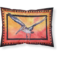 "Caroline's Treasures 8095PILLOWCASE Bird-Pelican Moisture Wicking Fabric Standard Pillowcase, Large, Multicolor"