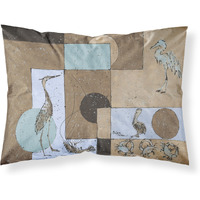 "Caroline's Treasures 8103PILLOWCASE Blue Heron Moisture Wicking Fabric Standard Pillowcase, Large, Multicolor"