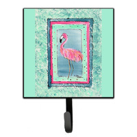 "Caroline's Treasures 8107-BSH4 Bird-Flamingo Leash Holder or Key Hook 8107, Small, Multicolor"