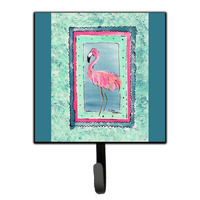 "Caroline's Treasures 8107-CSH4 Bird-Flamingo Leash Holder or Key Hook 8107, Small, Multicolor"