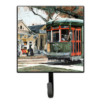 "Caroline's Treasures 8108SH4 New Orleans Streetcar Leash Holder or Key Hook, Small, Multicolor"