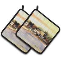 "Caroline's Treasures The Pass Pair of Pot Holders 8121RPTHD, 7.5HX7.5W, Multicolor"