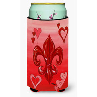 Valentine's Day  Fleur de lis Tall Boy Beverage Insulator Beverage Insulator Hugger