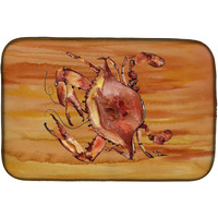 "Caroline's Treasures Crab Dish Drying Mat, 14 x 21, Multicolor"