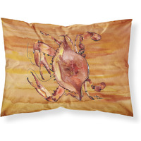 "Caroline's Treasures 8139PILLOWCASE Crab Moisture Wicking Fabric Standard Pillowcase, Large, Multicolor"