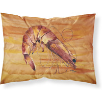"Caroline's Treasures 8140PILLOWCASE Shrimp Moisture Wicking Fabric Standard Pillowcase, Large, Multicolor"