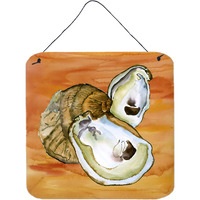 "Caroline's Treasures 8142DS66 Oyster Aluminum Metal Wall or Door Hanging Prints, 6 x 6"", Multicolor"