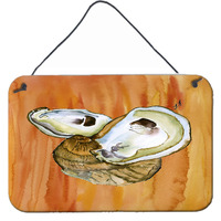 "Caroline's Treasures 8142DS812 Oyster Indoor or Aluminum Metal Wall or Door Hanging Prints, 8 x 12"", Multicolor"