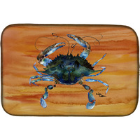 "Caroline's Treasures Crab Dish Drying Mat, 14"" x 21"", Multicolor"