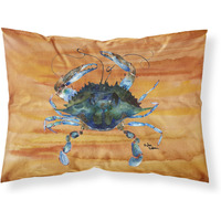 "Caroline's Treasures 8143PILLOWCASE Crab Moisture Wicking Fabric Standard Pillowcase, Large, Multicolor"