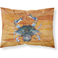 "Caroline's Treasures 8144PILLOWCASE Crab Moisture Wicking Fabric Standard Pillowcase, Large, Multicolor"