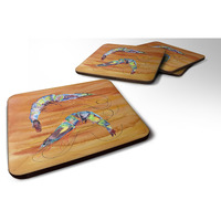 "Caroline's Treasures 8145FC Shrimp Foam Coasters (Set of 4), 3.5"" H x 3.5"" W, Multicolor"