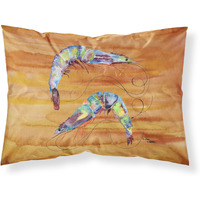 "Caroline's Treasures 8145PILLOWCASE Shrimp Moisture Wicking Fabric Standard Pillowcase, Large, Multicolor"