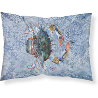 "Caroline's Treasures 8149PILLOWCASE Crab Moisture Wicking Fabric Standard Pillowcase, Large, Multicolor"