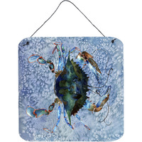 "Caroline's Treasures 8151DS66 Crab Aluminum Metal Wall or Door Hanging Prints, 6 x 6"", Multicolor"