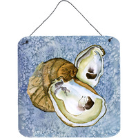 "Caroline's Treasures 8152DS66 Oyster Aluminum Metal Wall or Door Hanging Prints, 6 x 6"", Multicolor"