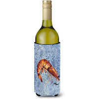 Cooked Shrimp Cool Blue Water Wine Bottle Beverage Insulator Beverage Insulator Hugger