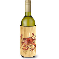 Cooked Crab Sandy Beach Wine Bottle Beverage Insulator Beverage Insulator Hugger