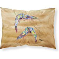 "Caroline's Treasures 8158PILLOWCASE Shrimp Moisture Wicking Fabric Standard Pillowcase, Large, Multicolor"