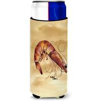 Shrimp  Sandy Beach Ultra Beverage Insulators for slim cans 8161MUK