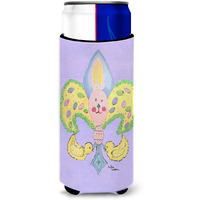 Easter Bunny Fleur de lis Ultra Beverage Insulators for slim cans 8163MUK