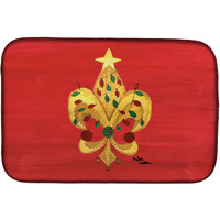 "Caroline's Treasures Christmas Tree With Lights Dish Drying Mat, 14"" x 21"", Multicolor"