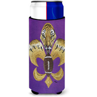 Tiger Football Fleur de lis Ultra Beverage Insulators for slim cans 8205MUK