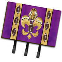 "Caroline's Treasures 8205TH68 Tiger Football Fleur De Lis Leash or Key Holder, Large, Multicolor"
