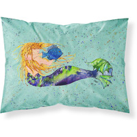 "Caroline's Treasures 8336PILLOWCASE Mermaid Moisture Wicking Fabric Standard Pillowcase, Large, Multicolor"
